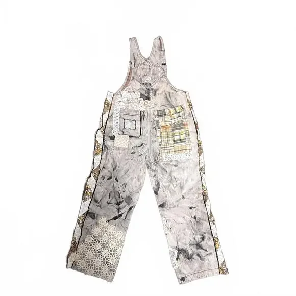 Handmade Up-cycled Magnolia Pearl inspired quilted Miner Overalls NWT - Picture 15 of 16